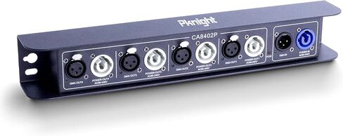 مضخم صوت مقسم Pknight DMX512، 1 في 4 مخرج، مع 4 × مخرجات طاقة تيار متردد بقفل PowerCON، منافذ DMX معزولة بصريًا، موزع DMX لإضاءة مسرح الجمالون/الجدار لـ DJ، والمسرح، والنادي in Kuwait