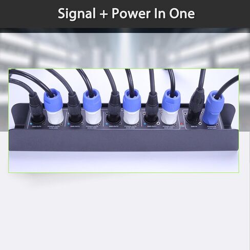 مضخم صوت مقسم Pknight DMX512، 1 في 4 مخرج، مع 4 × مخرجات طاقة تيار متردد بقفل PowerCON، منافذ DMX معزولة بصريًا، موزع DMX لإضاءة مسرح الجمالون/الجدار لـ DJ، والمسرح، والنادي in Kuwait