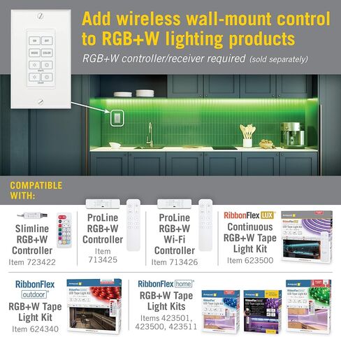 Armacost Lighting Wireless Wall Mount Touchpad for RGB+W LED Dimmers 733220N in Kuwait