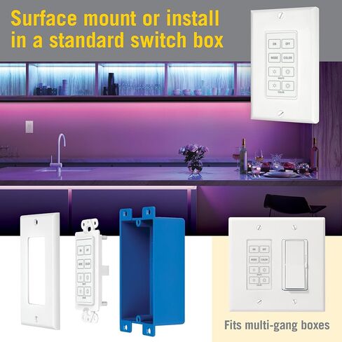 Armacost Lighting Wireless Wall Mount Touchpad for RGB+W LED Dimmers 733220N in Kuwait