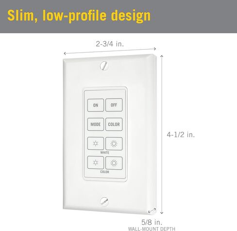Armacost Lighting Wireless Wall Mount Touchpad for RGB+W LED Dimmers 733220N in Kuwait