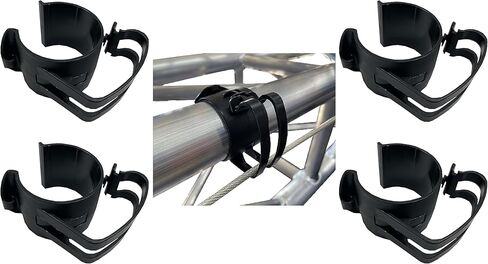 4pcs SET - Black Snap Clamp - Cable Management Clamp for 50mm (2") truss in Saudi Arabia