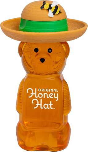 "The Gardener" Patented Drip-Catching Lid Replacement for Honey Bear Bottles & Table Syrup Bottles/No Mess Kitchen Gadget/Honey & Table Syrup Bottle Topper/Made in USA in Saudi Arabia