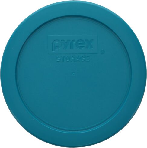 Pyrex 7200-PC 2-Cup Adriatic Blue Food Storage Replacement Lid (4-Pack) - Made in USA in Saudi Arabia