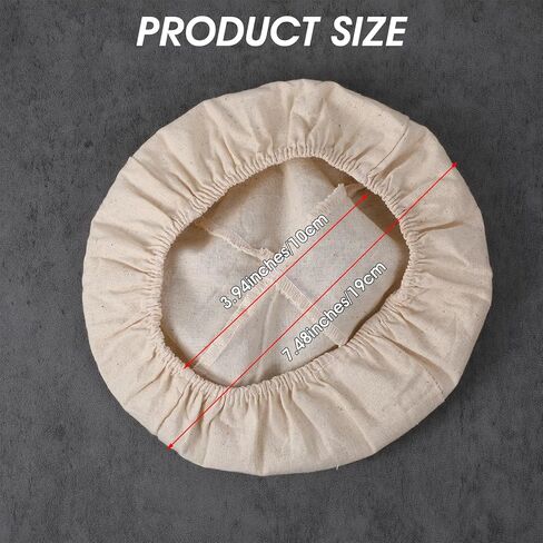 4 Pack Sourdough Bowl Cover Sourdough Jar Cover Organic Reusable Cloth Bowl Covers for Proofing Fits 5"-8.5" Diameter Bowls And Jar Mouth Unbleached Perfect for Fermentation Jars Baking in Saudi Arabia
