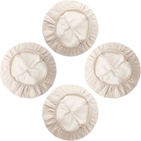 4 Pack Sourdough Bowl Cover Sourdough Jar Cover Organic Reusable Cloth Bowl Covers for Proofing Fits 5"-8.5" Diameter Bowls And Jar Mouth Unbleached Perfect for Fermentation Jars Baking in Saudi Arabia