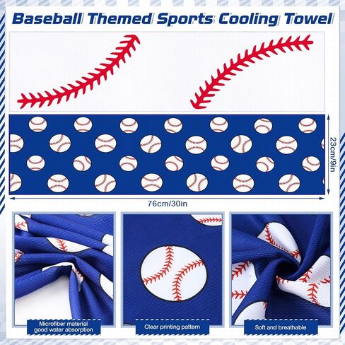 FuWeave 36 Pcs Baseball Cooling Towels 30 x 9 Inch Senior Night Gifts Breathable Microfiber Ice Towel Fast Drying for Party Favors Team Gifts in Saudi Arabia
