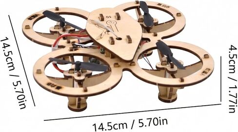 2026 New DIY Wooden RC Drone Kit, Remote Control 3D Building Blocks Quadcopter to Build for Adults, STEM Projects with Gyroscope for Beginners in Saudi Arabia