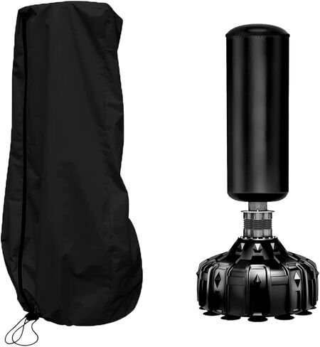 غطاء كيس ملاكمة قائم بذاته مقاوم للماء في الهواء الطلق، واقي كامل أكسفورد 420D مع حقيبة تخزين لحقيبة الملاكمة الدائمة، 24 بوصة عرض × 68 بوصة ارتفاع غطاء كيس ملاكمة مناسب لجميع الأحوال الجوية والغبار والشمس والمطر in Kuwait