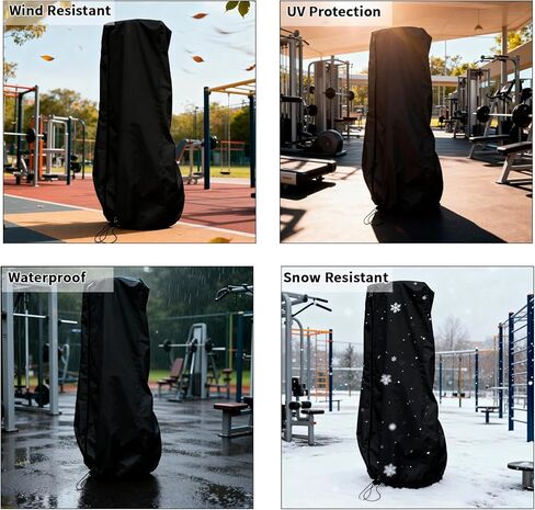 غطاء كيس ملاكمة قائم بذاته مقاوم للماء في الهواء الطلق، واقي كامل أكسفورد 420D مع حقيبة تخزين لحقيبة الملاكمة الدائمة، 24 بوصة عرض × 68 بوصة ارتفاع غطاء كيس ملاكمة مناسب لجميع الأحوال الجوية والغبار والشمس والمطر in Kuwait