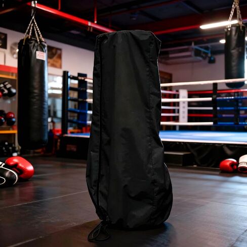 غطاء كيس ملاكمة قائم بذاته مقاوم للماء في الهواء الطلق، واقي كامل أكسفورد 420D مع حقيبة تخزين لحقيبة الملاكمة الدائمة، 24 بوصة عرض × 68 بوصة ارتفاع غطاء كيس ملاكمة مناسب لجميع الأحوال الجوية والغبار والشمس والمطر in Kuwait