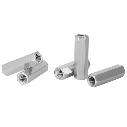 5pcs Connecting Nuts, M10x40 Long Rod Nut, Carbon Steel Threaded Fasteners Hex Nuts for Home and Office Appliances in Saudi Arabia