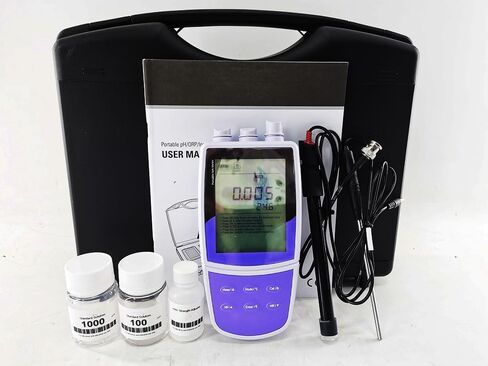 Sodium Ion Meter Portable Sodium Ion Meter Na Ion Concentration Tester with Sodium Standard Solutions 100/1000ppm Range 0.002 to 69000 ppm 2 to 5 Points Calibration 500 Groups Data Storage in Saudi Arabia