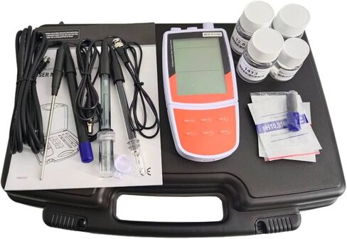 Multiparameter Water Quality Analyzer PH Conductivity/TDS/Salinity/Resistivity/Dissolved Oxygen Tester with Standard Solutions Data Storage 500 Sets Automatic Temperature Compensation in Saudi Arabia