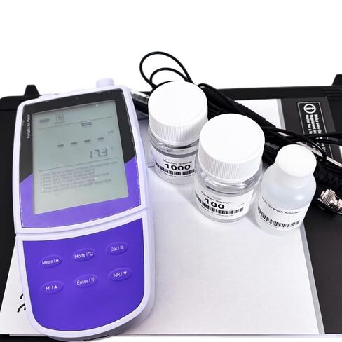 Ammonia Ion Meter Handheld NH3 Ion Tester with Ammonia Standard Solutions 100/1000ppm Range 0.01 to 17000 ppm Automatic Temperature Compensation 32 to 212°F for Measuring NH3 Ion Concentration in Saudi Arabia