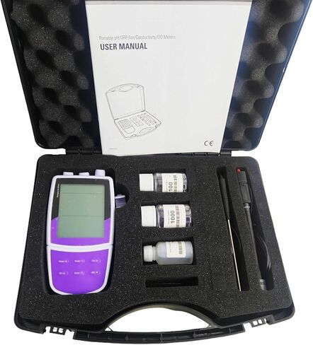 Ammonia Ion Meter Handheld NH3 Ion Tester with Ammonia Standard Solutions 100/1000ppm Range 0.01 to 17000 ppm Automatic Temperature Compensation 32 to 212°F for Measuring NH3 Ion Concentration in Saudi Arabia
