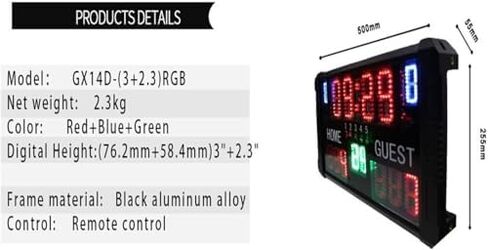 Wireless Remote Control Electronic Scoreboard, LED Basketball Scoreboard with Shooting Clock in Saudi Arabia