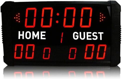 11-Digit Electronic Scoreboard with Remote Control, Adjustable Brightness, for Basketball Baseball Football Tennis Games in Saudi Arabia