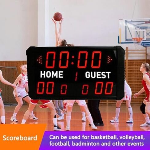 11-Digit Electronic Scoreboard with Remote Control, Adjustable Brightness, for Basketball Baseball Football Tennis Games in Saudi Arabia