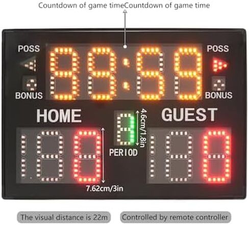 Portable LED Electronic Scoreboard with Remote, Digital Display for Basketball Baseball Tennis Soccer, Includes Tripod and Ti in Saudi Arabia