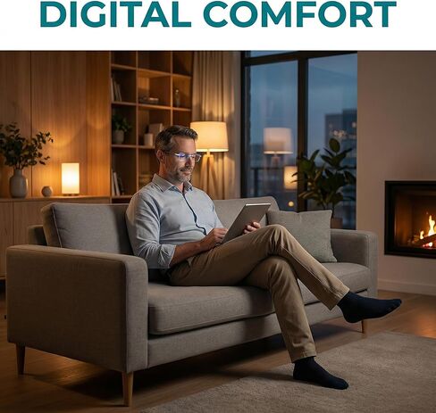 قطعتان من نظارات بلو إيزي للبصريات، نظارات حجب الضوء الأزرق، تعديل تلقائي مضاد للوهج للأشعة فوق البنفسجية، نظارات تسهل إجهاد العين من قارئات ألعاب شاشة الكمبيوتر للنساء والرجال مع قطعة قماش وحقيبة in Kuwait