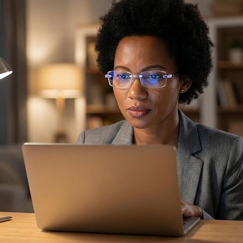 قطعتان من نظارات بلو إيزي للبصريات، نظارات حجب الضوء الأزرق، تعديل تلقائي مضاد للوهج للأشعة فوق البنفسجية، نظارات تسهل إجهاد العين من قارئات ألعاب شاشة الكمبيوتر للنساء والرجال مع قطعة قماش وحقيبة in Kuwait