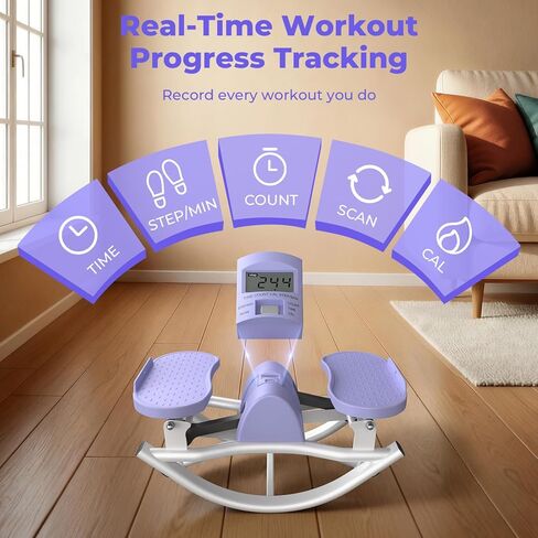 جهاز ستيبر روك للتمرين في المنزل، جهاز ستيبر هزاز بحركة جانبية من جانب إلى آخر، خطوة هزازة مع أشرطة مقاومة وحصيرة غير قابلة للانزلاق، آلة ستيبر صغيرة بسعة تحميل 250 رطل للتمرين واللياقة البدنية in Kuwait
