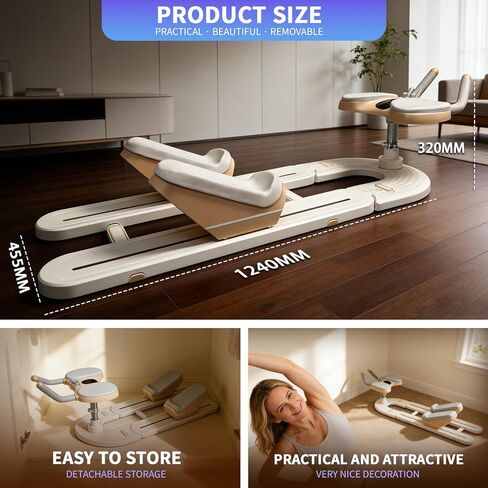 Spine Twist and Stretch Trainer, Detachable Back Stretcher Machine, Adjustable Exercise Equipment for Lower Back Pain Relief, Spine Decompression, Leg Stretching & Core Activation in Saudi Arabia