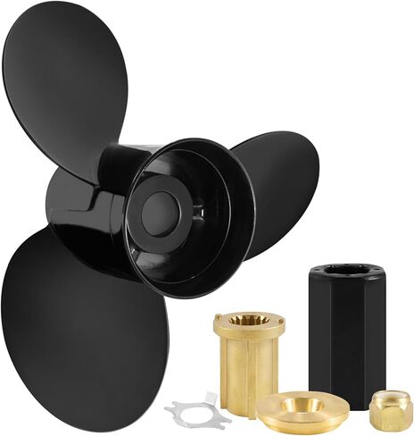 الدعائم الشبابية 14.3 × 21 استبدال OEM #765189 مروحة القارب الخارجية المصنوعة من الألومنيوم لـ BRP، Johnson، Evinrude OMC SternDrive 135-300HP 15 Spline Tooth 14.3dia x 21 Pitch Boat Propeller RH in Kuwait