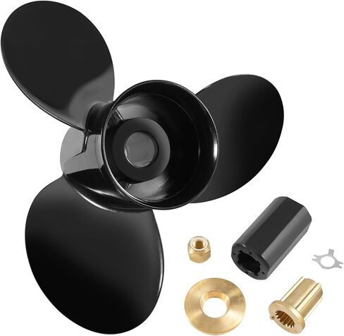 الدعائم الشبابية 14.3 × 21 استبدال OEM #765189 مروحة القارب الخارجية المصنوعة من الألومنيوم لـ BRP، Johnson، Evinrude OMC SternDrive 135-300HP 15 Spline Tooth 14.3dia x 21 Pitch Boat Propeller RH in Kuwait