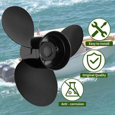 الدعائم الشبابية 14.3 × 21 استبدال OEM #765189 مروحة القارب الخارجية المصنوعة من الألومنيوم لـ BRP، Johnson، Evinrude OMC SternDrive 135-300HP 15 Spline Tooth 14.3dia x 21 Pitch Boat Propeller RH in Kuwait