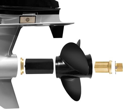 الدعائم الشبابية 14.3 × 21 استبدال OEM #765189 مروحة القارب الخارجية المصنوعة من الألومنيوم لـ BRP، Johnson، Evinrude OMC SternDrive 135-300HP 15 Spline Tooth 14.3dia x 21 Pitch Boat Propeller RH in Kuwait