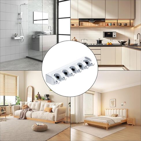 Broom Holder Wall Mount, 2 Packs Heavy Duty Cleaning Supplies Organizer, Garden Tool & Utility Closet with Hook, Mop & Broom Hook Wall Mounted for Bathroom, Garage, Kitchen, Laundry (Black-2pcs) in Saudi Arabia