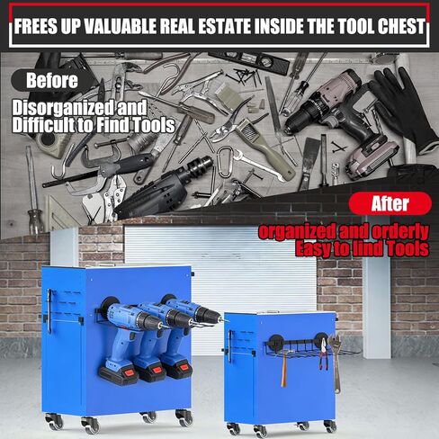 Heavy Duty Magnetic Power Tool Organizer,Drill Holder Wall Mount,50 lb Garage Storage Utility Storage Thickened Drill Rack for Dewalt Milwaukee Ryobi Cordless Tool in Kuwait