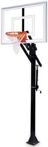 First Team Jam Turbo-BP Steel-Glass In Ground Adjustable Basketball System44; Navy Blue in Saudi Arabia
