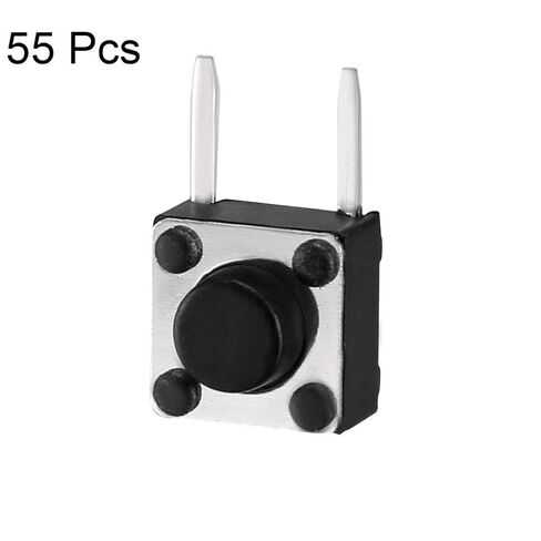 Uxcell 6x6x5 مللي متر لوحة صغيرة/مايكرو/صغيرة PCB الجانب 2 محطات اللباقة مفتاح بـزر دفع DIP 55 قطعة in Saudi Arabia