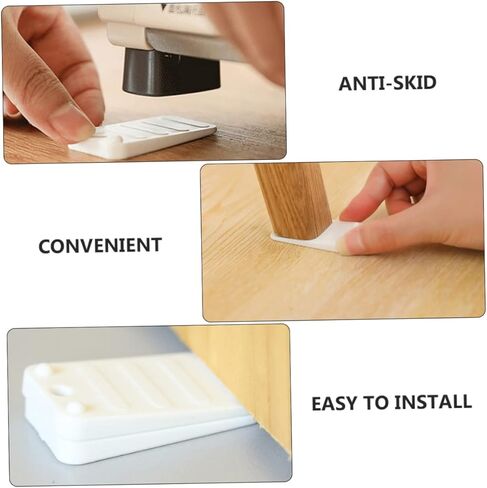 POPETPOP 4Pcs Leveling Shims for Furniture Feet White Raised Pads for Sofa Legs Bed Foot Base Support for Uneven Surfaces Homes Shops and Hotels in Saudi Arabia
