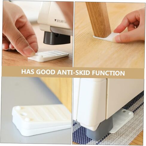 POPETPOP 4Pcs Leveling Shims for Furniture Feet White Raised Pads for Sofa Legs Bed Foot Base Support for Uneven Surfaces Homes Shops and Hotels in Saudi Arabia