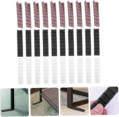 KALLORY 30Pcs Furniture Leveling Shims Versatile Plastic Levelers for Cabinets Tables Chairs Lightweight Portable Wedge Shims for Uneven Floors Reusable Practical Furniture in Saudi Arabia