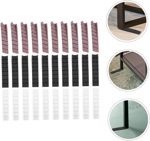 KALLORY 30Pcs Furniture Leveling Shims Versatile Plastic Levelers for Cabinets Tables Chairs Lightweight Portable Wedge Shims for Uneven Floors Reusable Practical Furniture in Saudi Arabia