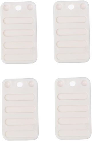 Lurrose 4Pcs White Furniture Feet Mats Bed Sofa Leg Raising Pads Durable Leveling Shims for Uneven Furniture Stabilization Easy Installation Skid Design in Saudi Arabia
