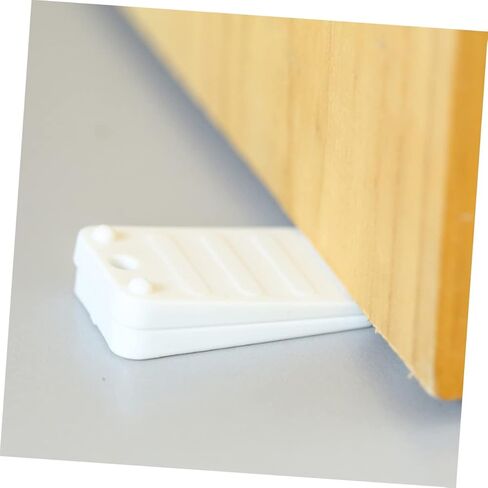 Lurrose 4Pcs White Furniture Feet Mats Bed Sofa Leg Raising Pads Durable Leveling Shims for Uneven Furniture Stabilization Easy Installation Skid Design in Saudi Arabia