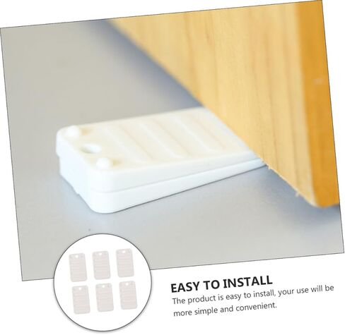 Lurrose 4Pcs White Furniture Feet Mats Bed Sofa Leg Raising Pads Durable Leveling Shims for Uneven Furniture Stabilization Easy Installation Skid Design in Saudi Arabia