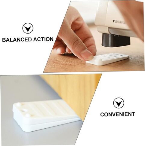 Lurrose 4Pcs White Furniture Feet Mats Bed Sofa Leg Raising Pads Durable Leveling Shims for Uneven Furniture Stabilization Easy Installation Skid Design in Saudi Arabia