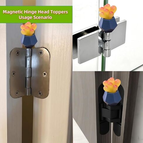 Cute Mini Creative Yellow Succulent Plant Hinge Heads Decorative Topper Set 6PCS, Home Decoration,Magnetic Hinge Head Toppers Door Hinge in Saudi Arabia
