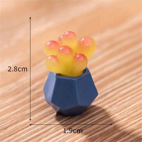 Cute Mini Creative Yellow Succulent Plant Hinge Heads Decorative Topper Set 6PCS, Home Decoration,Magnetic Hinge Head Toppers Door Hinge in Saudi Arabia