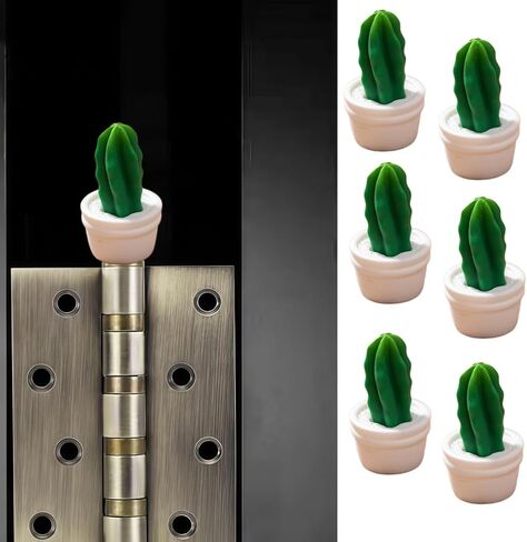 Cute Mini Creative Green Cactus Hinge Heads Decorative Topper Set 6PCS, Home Decoration,Magnetic Hinge Head Toppers Door Hinge in Saudi Arabia