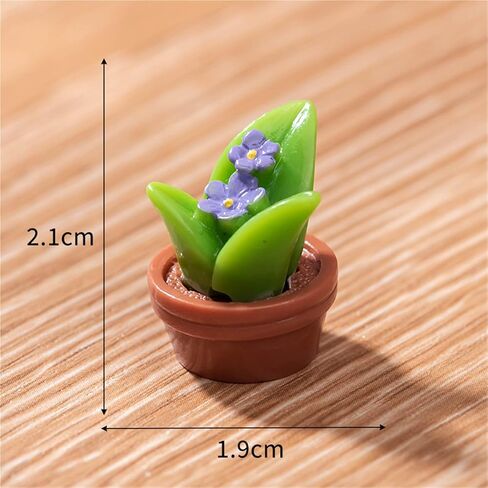 Cute Mini Creative Succulent Plant with Purple Flowers Hinge Heads Decorative Topper Set 6PCS, Home Decoration,Magnetic Hinge Head Toppers Door Hinge in Saudi Arabia