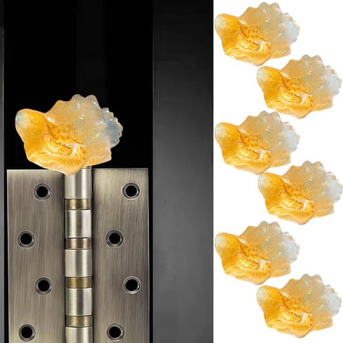 Cute Mini Creative Noctilucent Marine Creatures, Seashells Hinge Heads Decorative Topper Set 6PCS, Home Decoration,Magnetic Hinge Head Toppers Door Hinge in Saudi Arabia