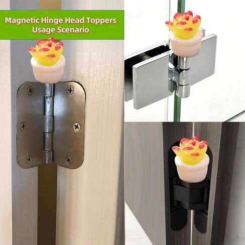 Cute Mini Creative Yellow Red Succulent Plant Hinge Heads Decorative Topper Set 6PCS, Home Decoration,Magnetic Hinge Head Toppers Door Hinge in Saudi Arabia
